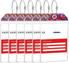 Kreuzfahrt Kofferanhänger Transparentes Blumenmuster 6er Set