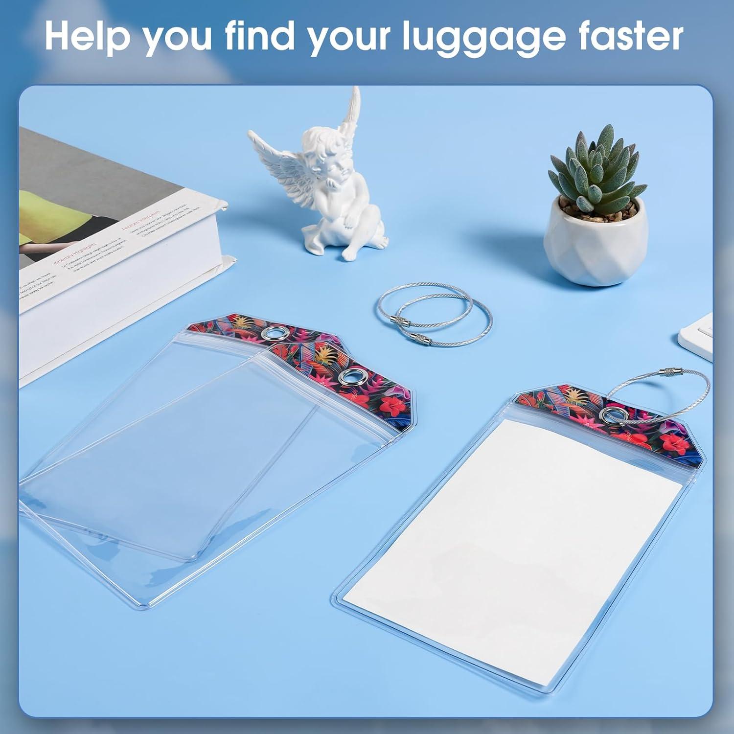 Kreuzfahrt Kofferanhänger Transparentes Blumenmuster 6er Set