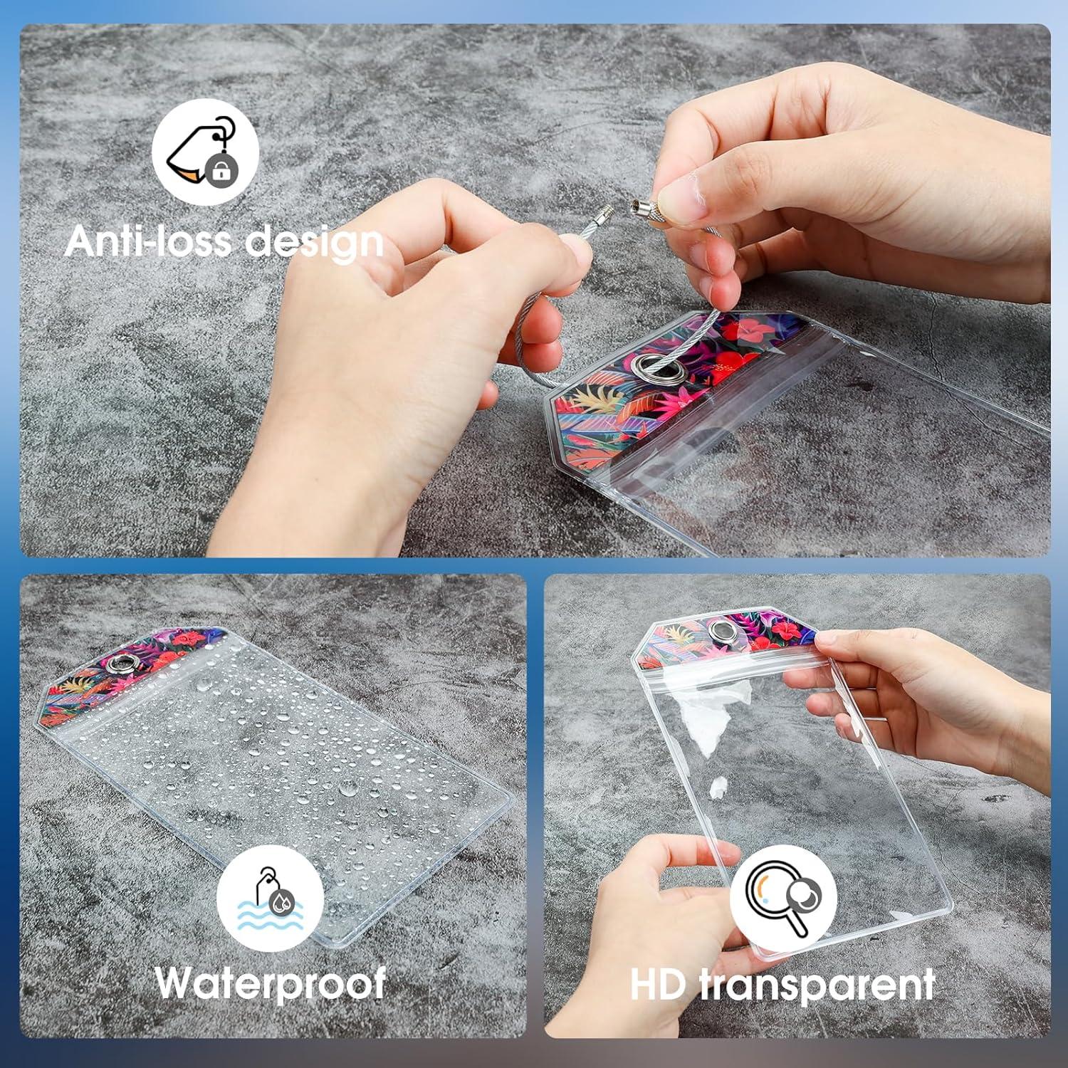 6er Pack Transparente Kreuzfahrt Gepäckanhänger mit