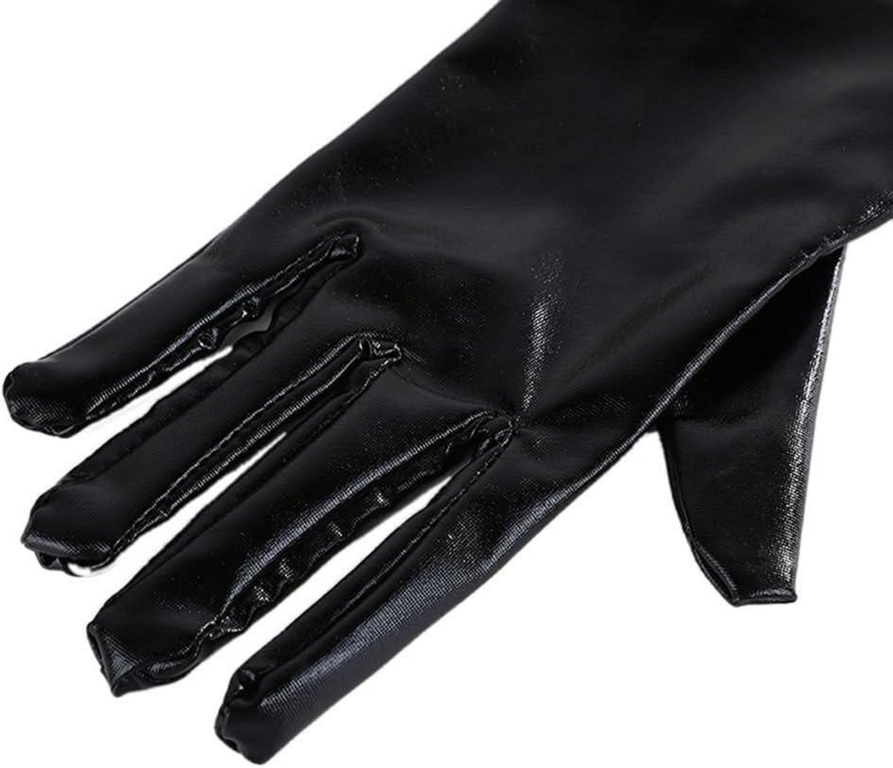 Damen Lange Lack Handschuhe Wetlook Armstulpen Strümpfe Clubwear Fetisch Wear
