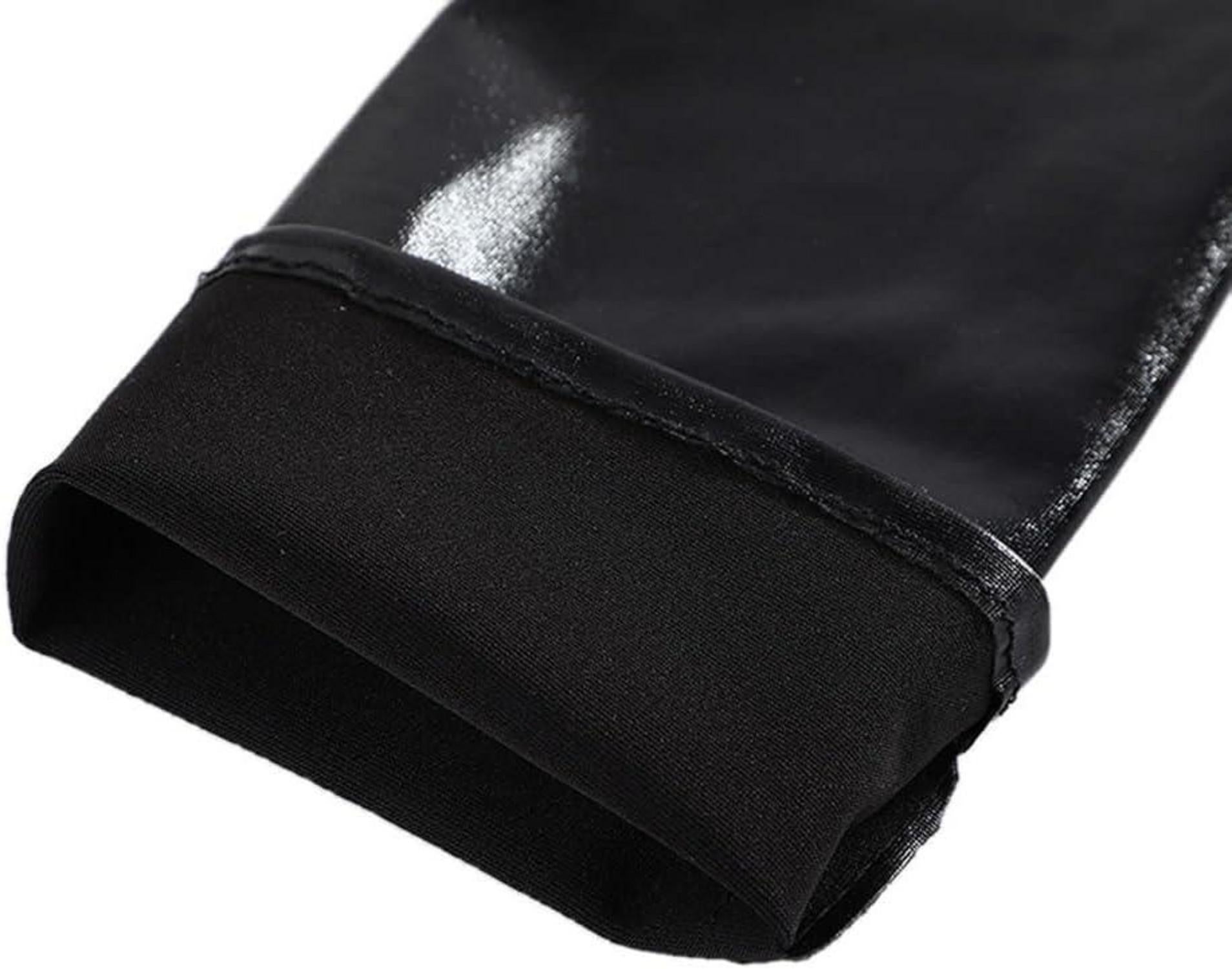 Damen Lange Lackhandschuhe Sexy Wetlook Armstulpen Strümpfe Club Fetisch