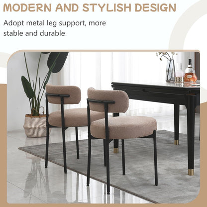 Esszimmerstühle 4er Set, Hellbraun, Modern Retro Design