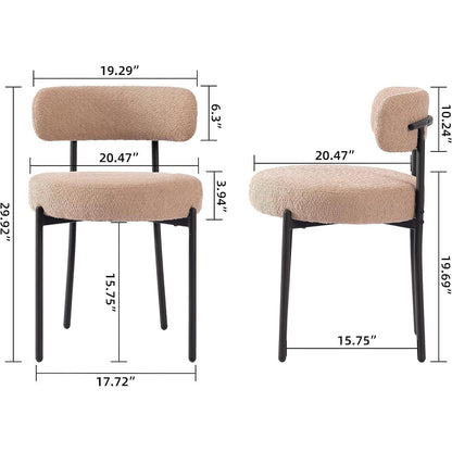 Esszimmerstühle 4er Set, Hellbraun, Modern Retro Design