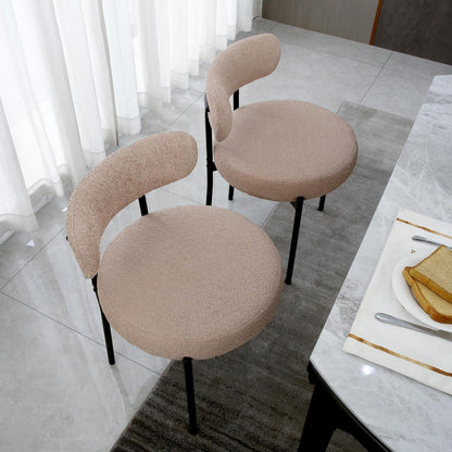 Esszimmerstühle 4er Set, Hellbraun, Modern Retro Design
