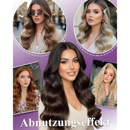 Blond Highlight Echthaar Tressen – Micro Bead Haarverlängerung #18/613