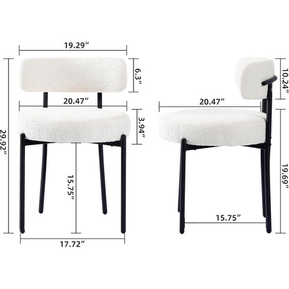 Esszimmerstühle 4er Set, Modern Retro, Weiß