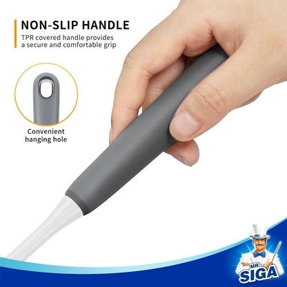 Flaschenbürste mit langem Griff, Flexible Scheuerbürste, Grau, 2 Stück