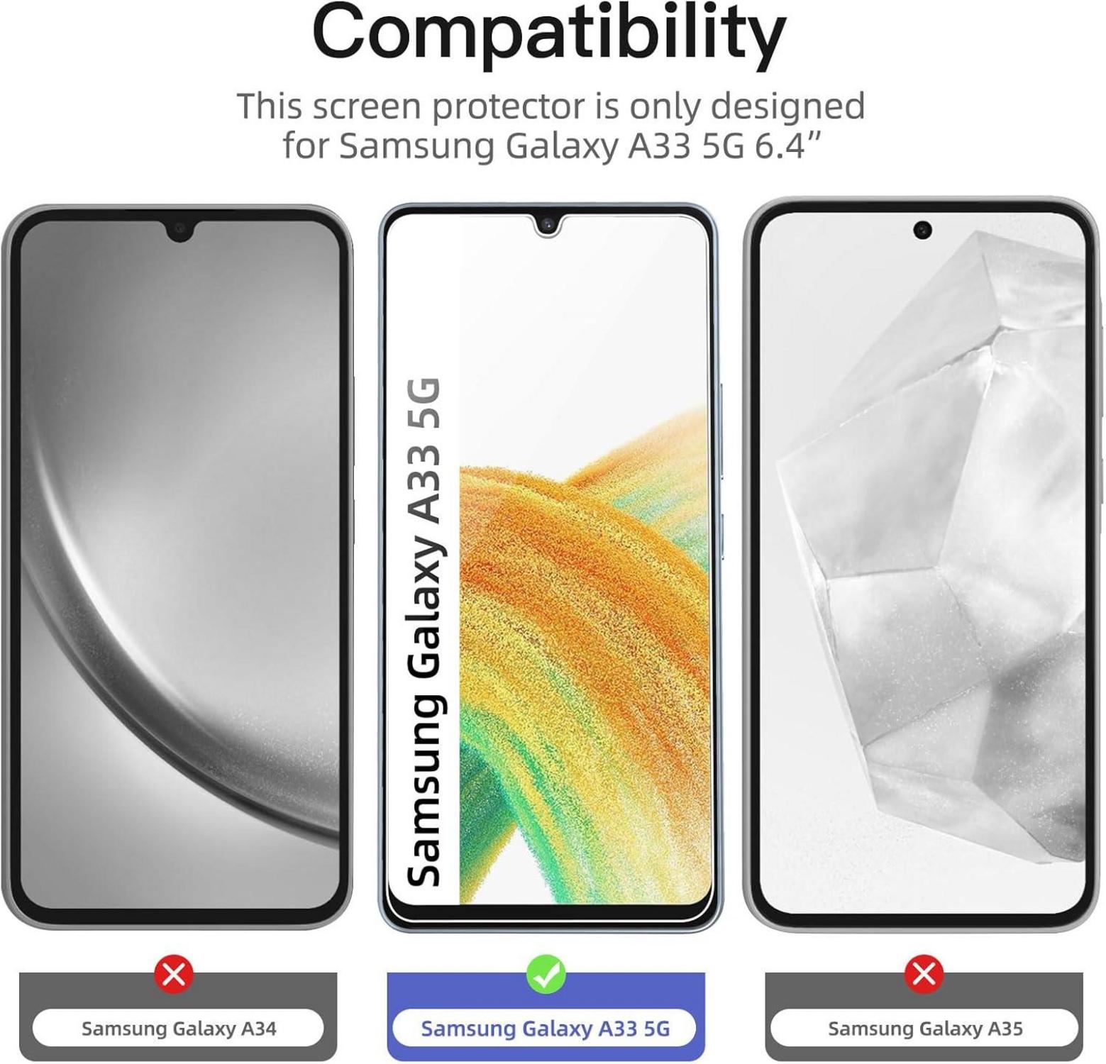 Sichtschutz Panzer Schutz Glas Samsung Galaxy A33 5G 3er Set