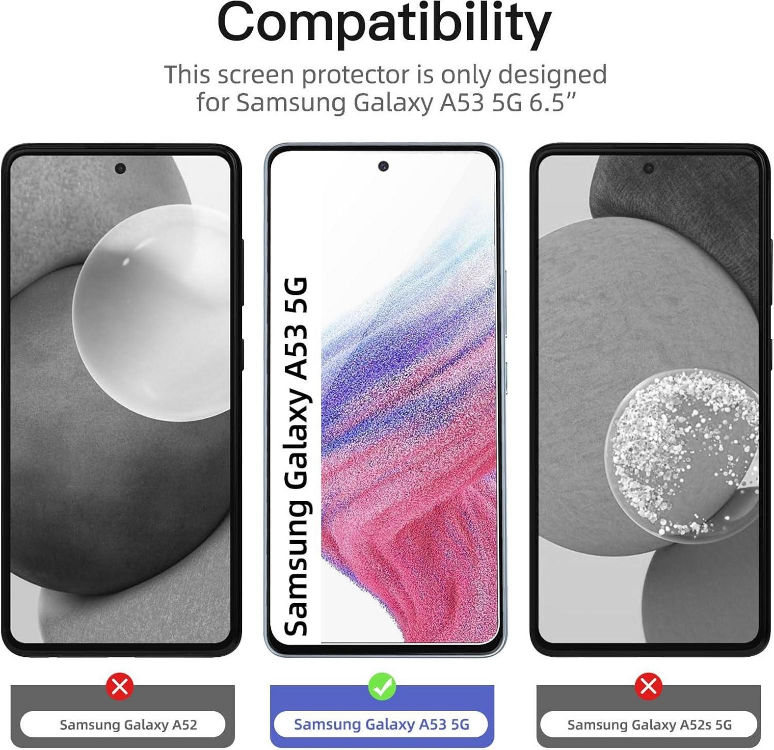 Sichtschutz Panzerglas Samsung Galaxy A53 5G 3er Pack 9H
