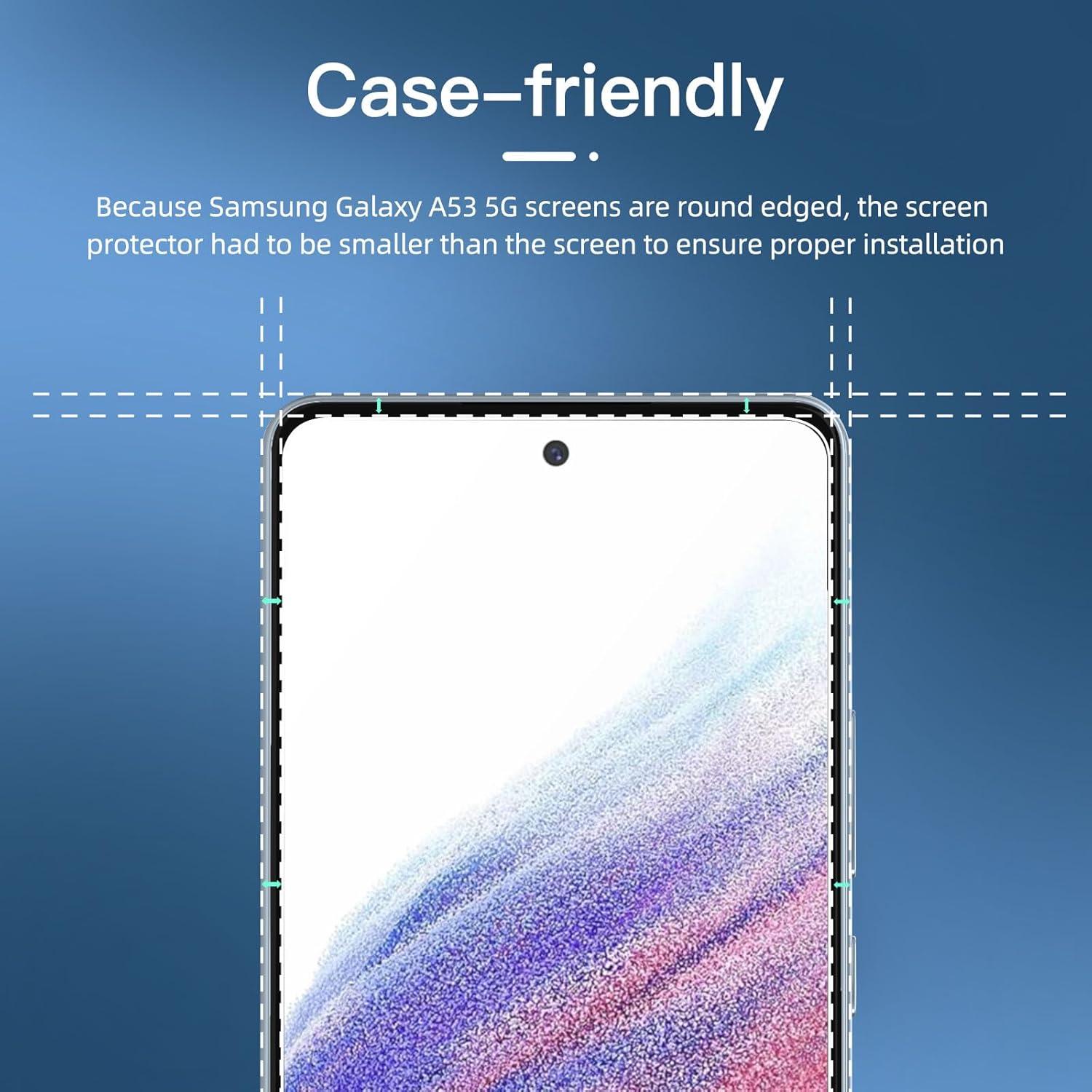 Sichtschutz Panzerglas Samsung Galaxy A53 5G 3er Set 9H Härte