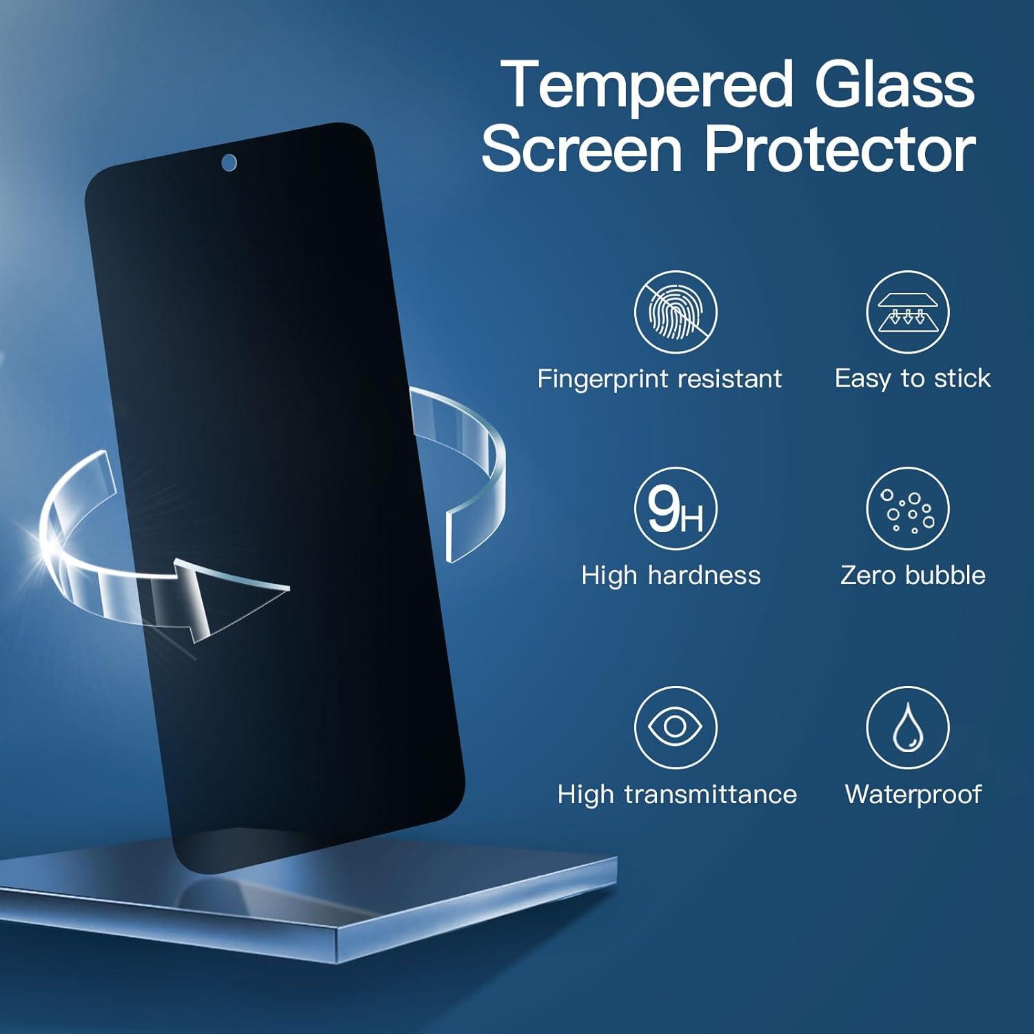 Sichtschutz Panzer Schutz Glas Samsung Galaxy A53 5G 3er Set 9H Härte