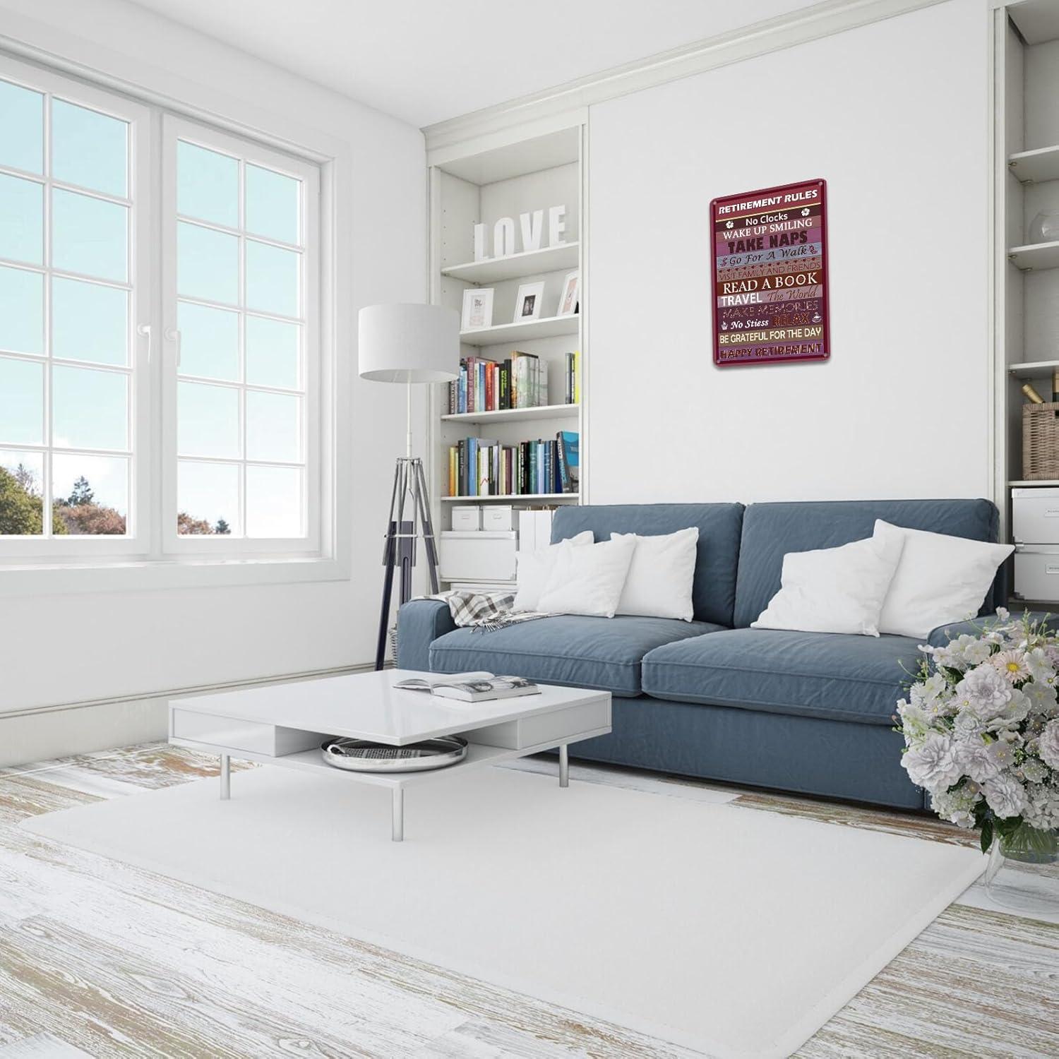 Ruhestandsregeln Schild Geschenk Inspirational Home Wall Decor 20x30 cm