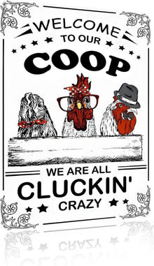 Lustiges Hühnerstall Metallschild Coop Room Decoration 20x30cm
