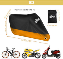LIHAO Motorrad Abdeckplane Wasserdicht 190T 245x105x125 cm
