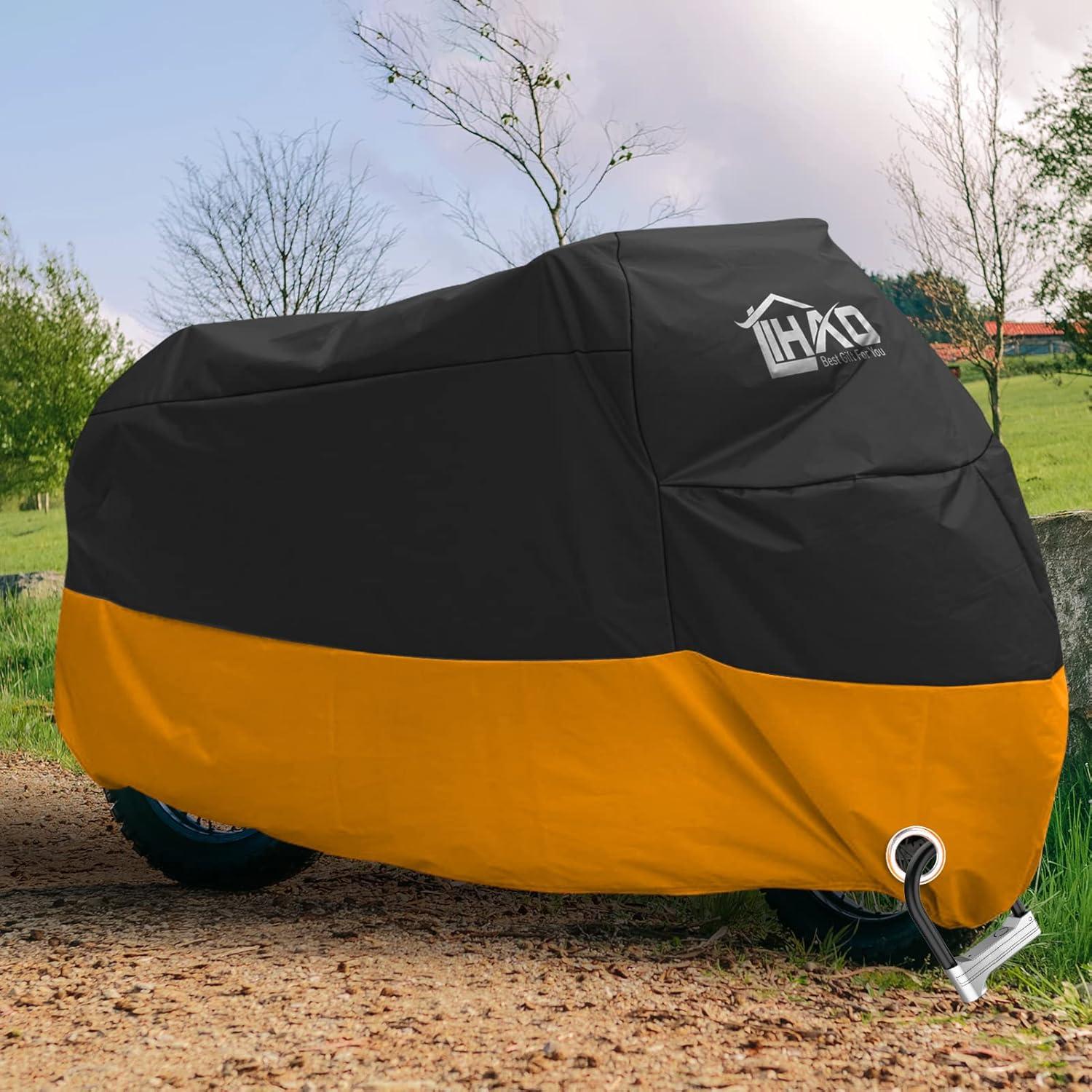 Motorrad Abdeckplane 245x105x125 cm Wasserdicht Orange