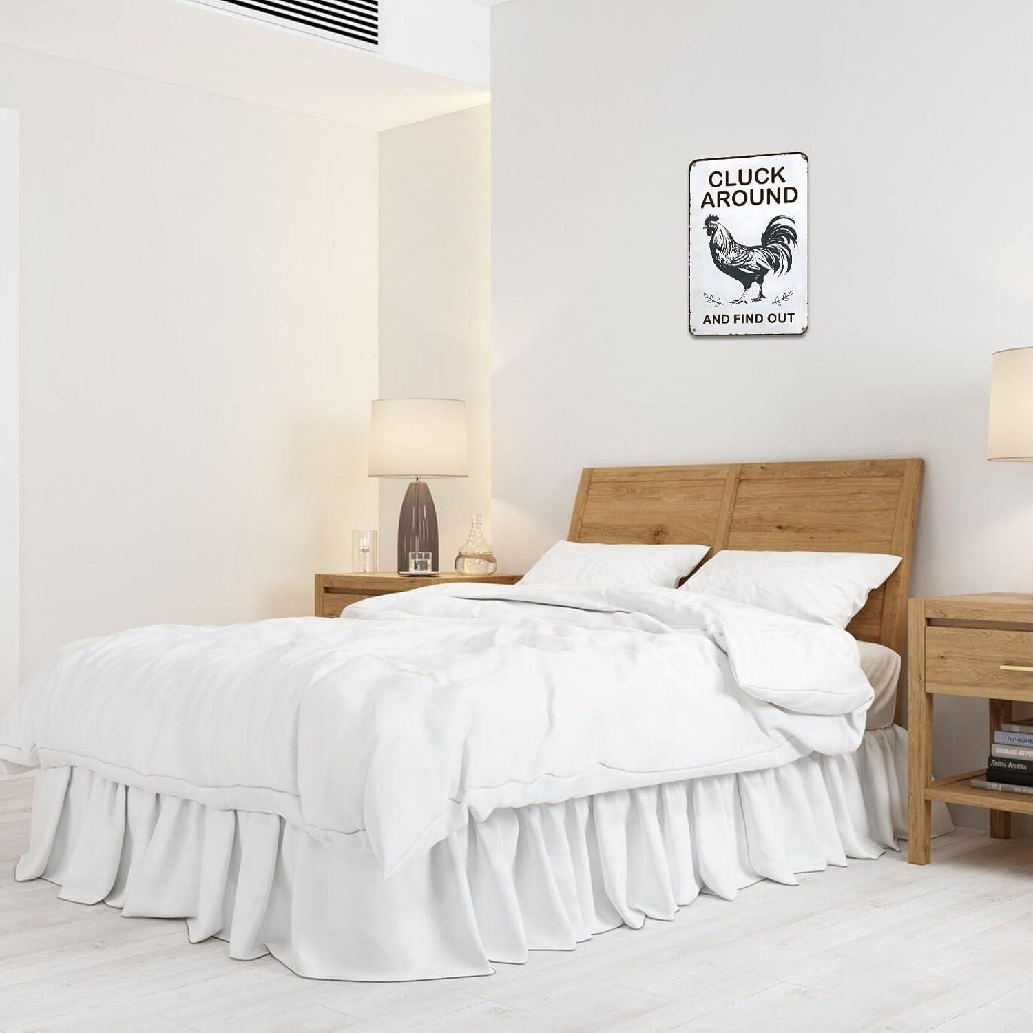 Lustiges Huhn Zinn Zeichen für Zuhause Bauernhof Garten Dekor 20x30 cm