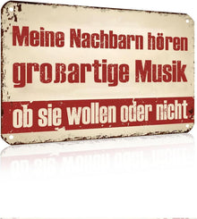 Großartiges Musik Schild für Zimmer, Wohnzimmer, Außenzaun