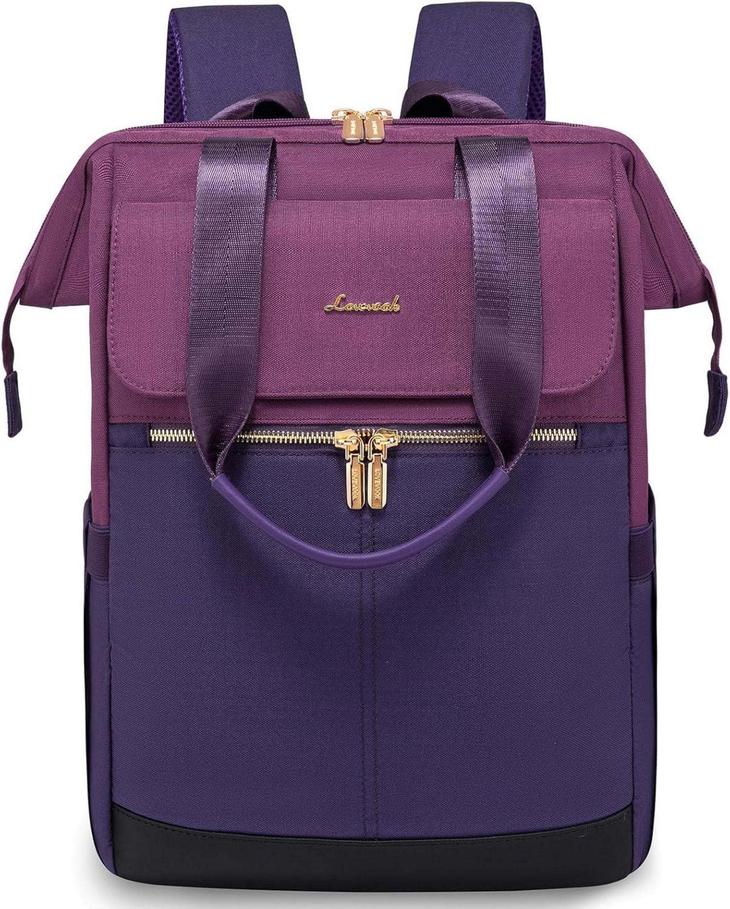Arbeitsrucksack Damen Cityrucksack 15,6 Zoll Violett Blau