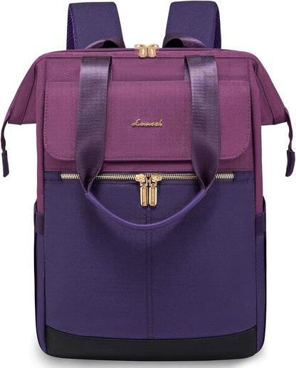 Arbeitsrucksack Damen Cityrucksack 15,6 Zoll Violett Blau