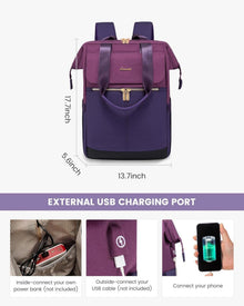 Damen Laptop-Rucksack Lila 15,6 Zoll Arbeitsrucksack