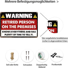 Metallschild Ruhestand Geschenk 20x30cm - Vintage Tür