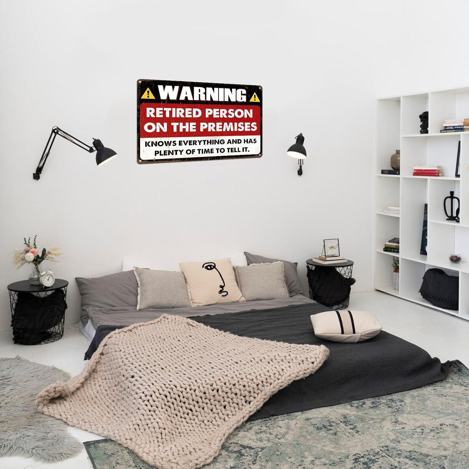 Metallschild Ruhestand Geschenk Vintage Tür Dekoration 20x30 cm