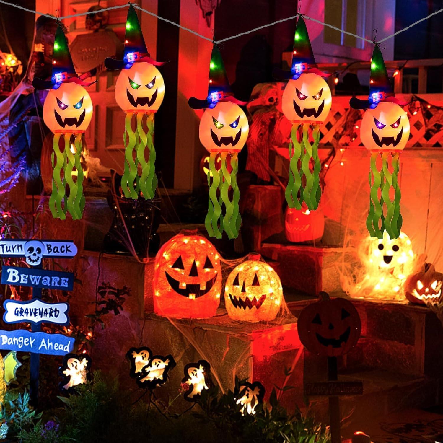 Halloween Kürbis Deko Set Gruselig Outdoor Party Garten 5