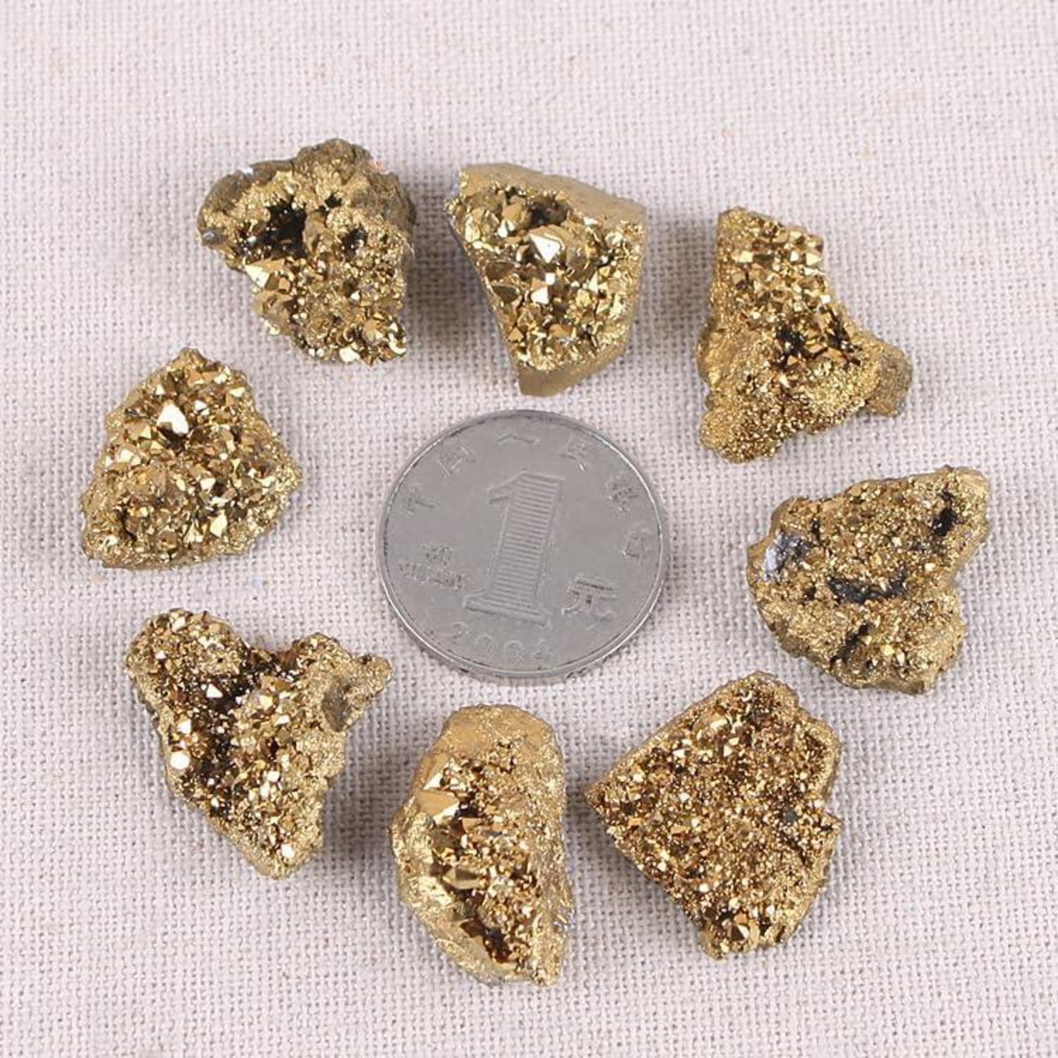 Pyrit Stein Katzengold Naturstück 20-30mm 10-20g 2er Set Kristall Quarzstein