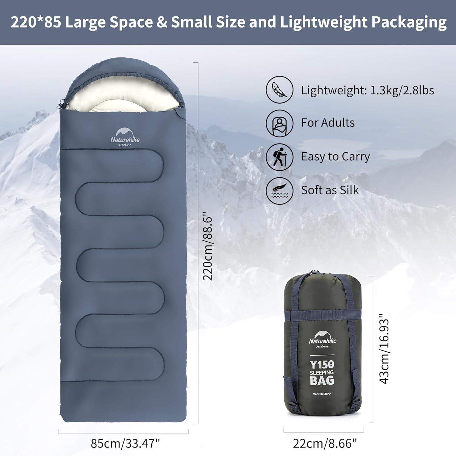 Deckenschlafsack Naturehike 3 Jahreszeit Ultraleicht 220 x