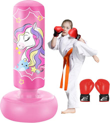 Aufblasbarer Kinder Boxsack mit Boxhandschuhen, Freistehend, 168cm