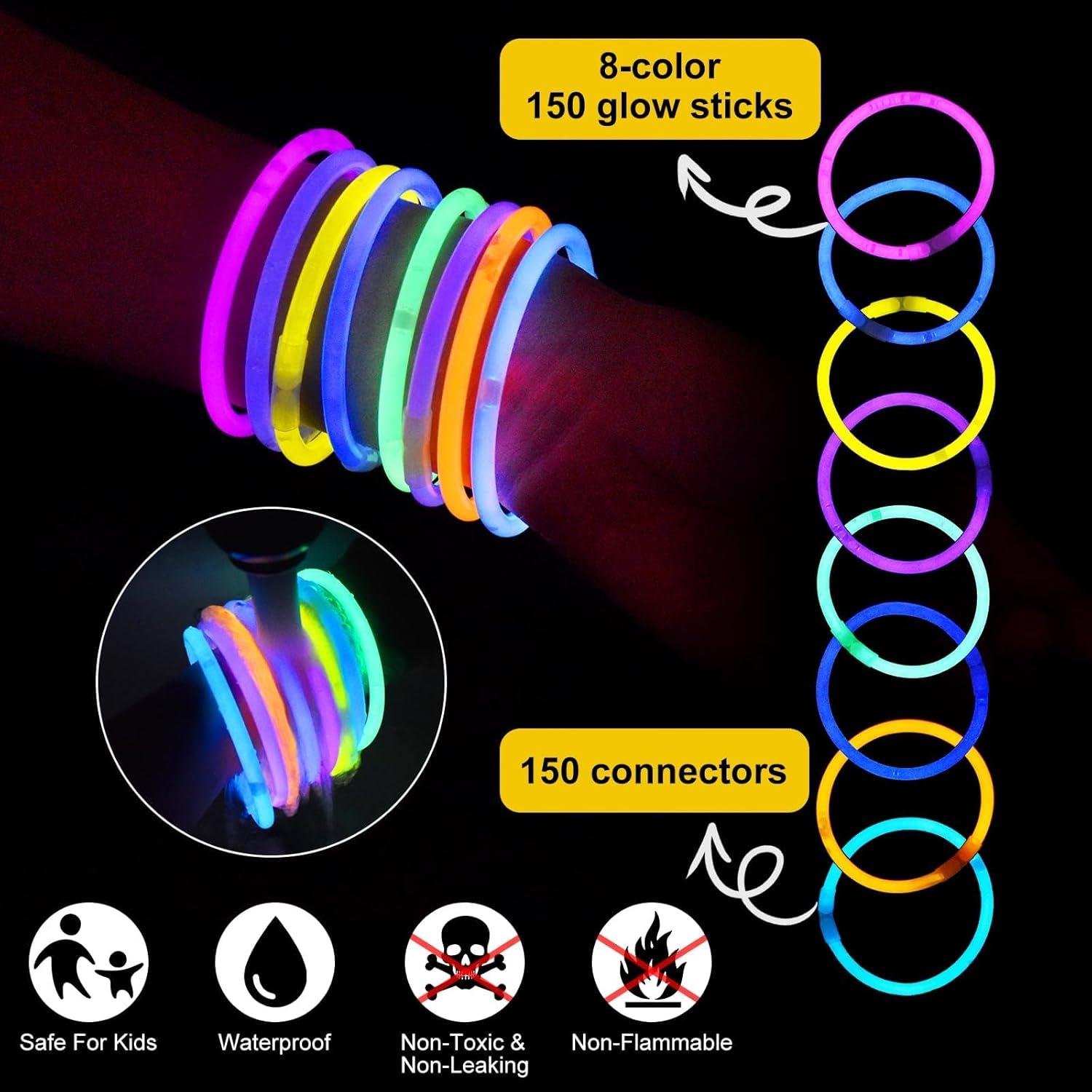330 Leuchtstäbe Knicklichter Neon Party Set Glow Sticks Glowsticks Zubehör Gadgets