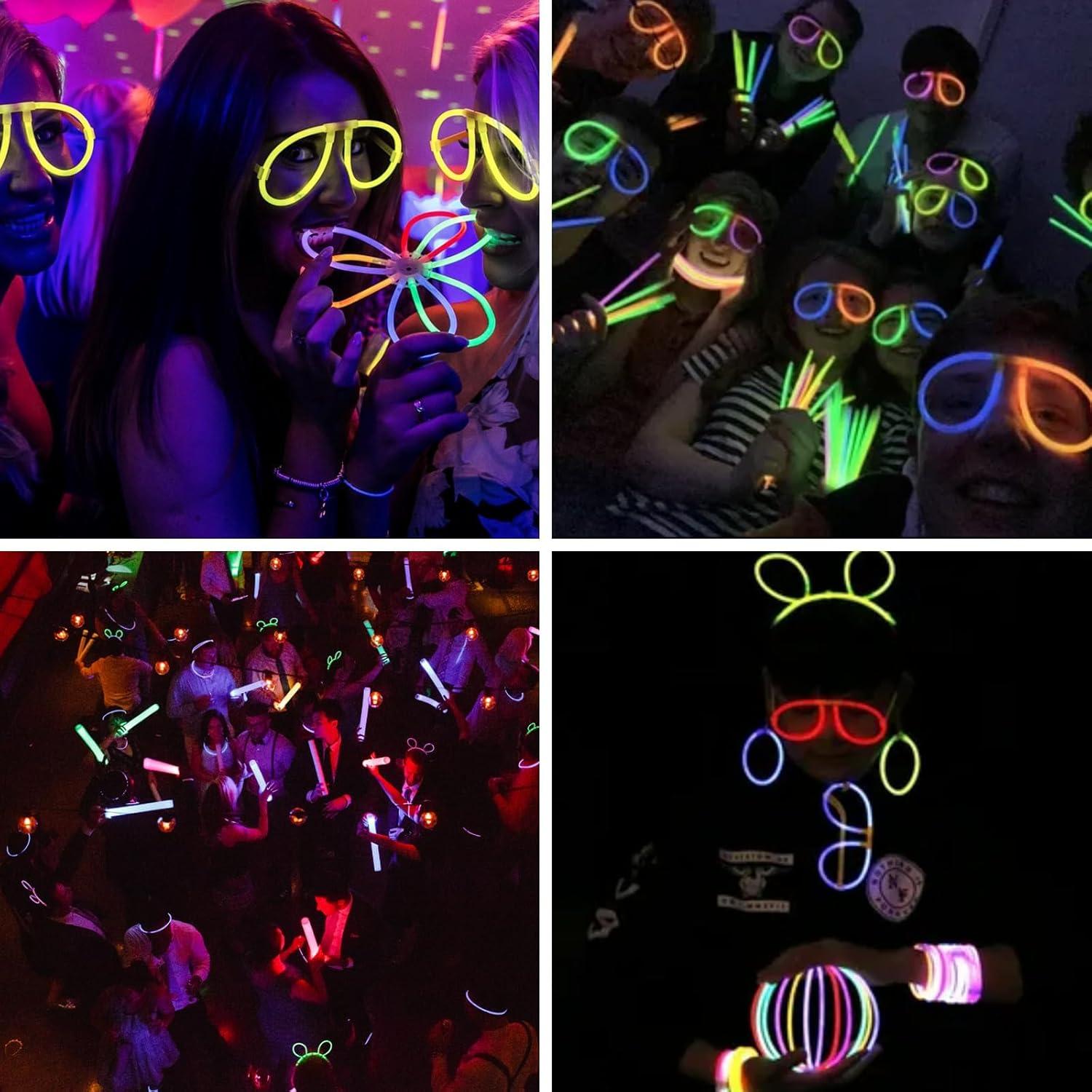 330 Leuchtstäbe Knicklichter Party Set Neon Glow Sticks Zubehör Glowsticks