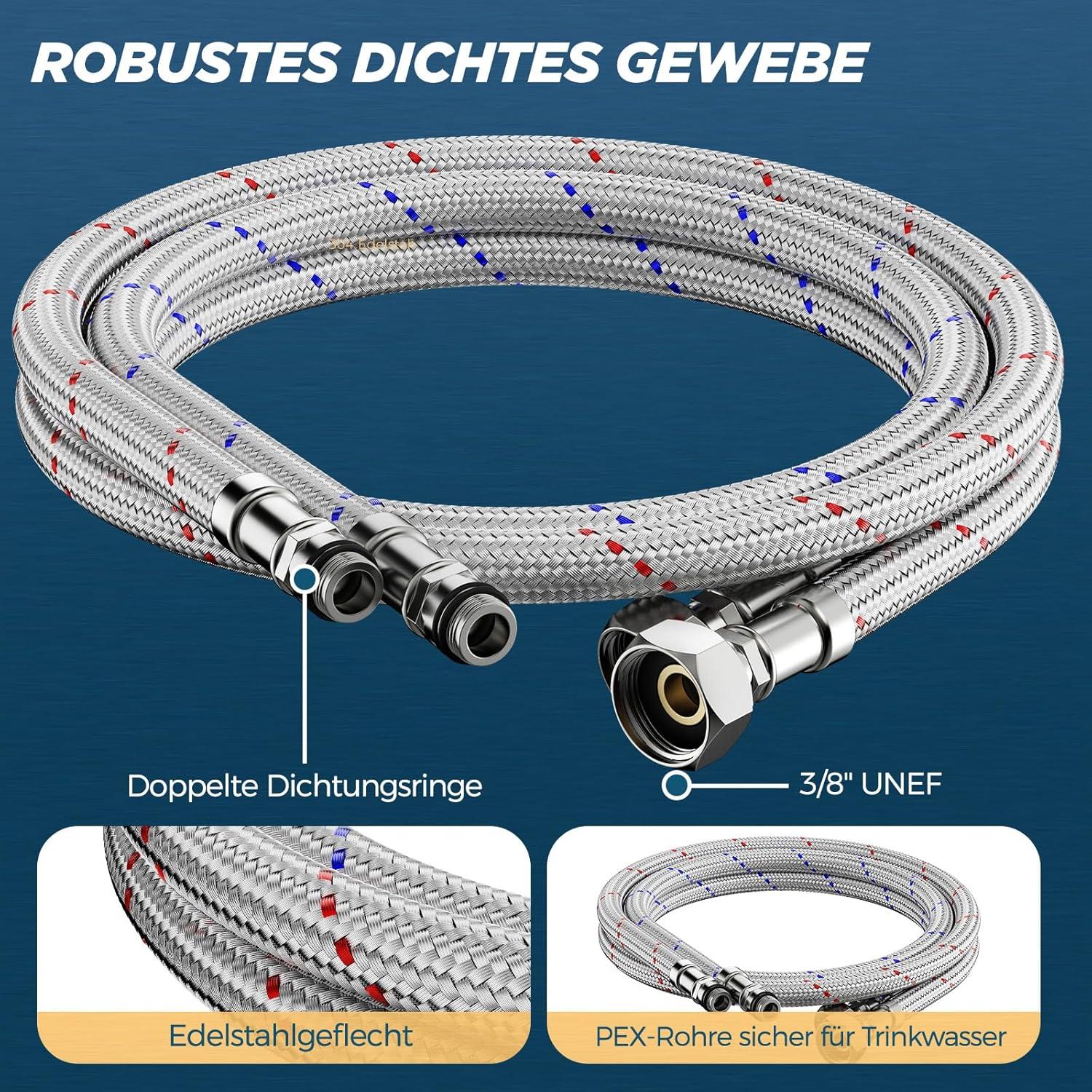 FORIOUS Waschtischarmatur Bad Auslaufhöhe 120mm Edelstahl Energiesparend
