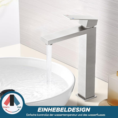 Waschtischarmatur Bad Auslaufhöhe 250 MM Edelstahl Wassersparend