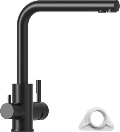 3 Wege Wasserhahn Schwarz Küchenarmatur 360° Drehbar 3 in 1