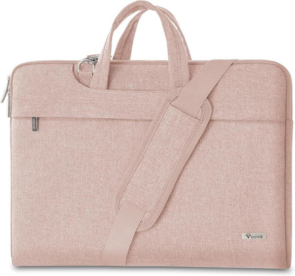 Voova Laptoptasche 17-17,3 Zoll Rosa Leicht mit Griff