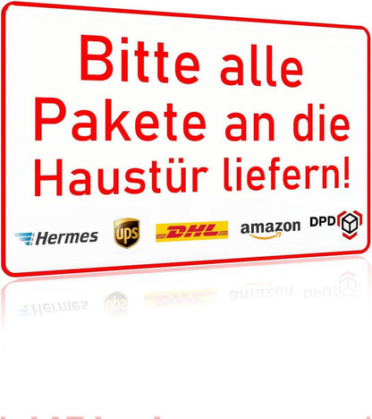 Paketzustellung Schilder Set 20x30 cm (2464) im Retro-Stil