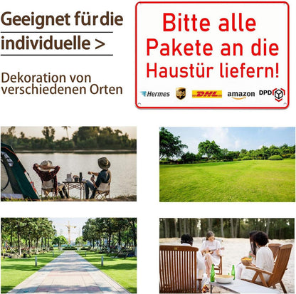Paketzustellung Tafeln Set 20x30 cm - Terrassentafeln für Outdoor-Lieferungen