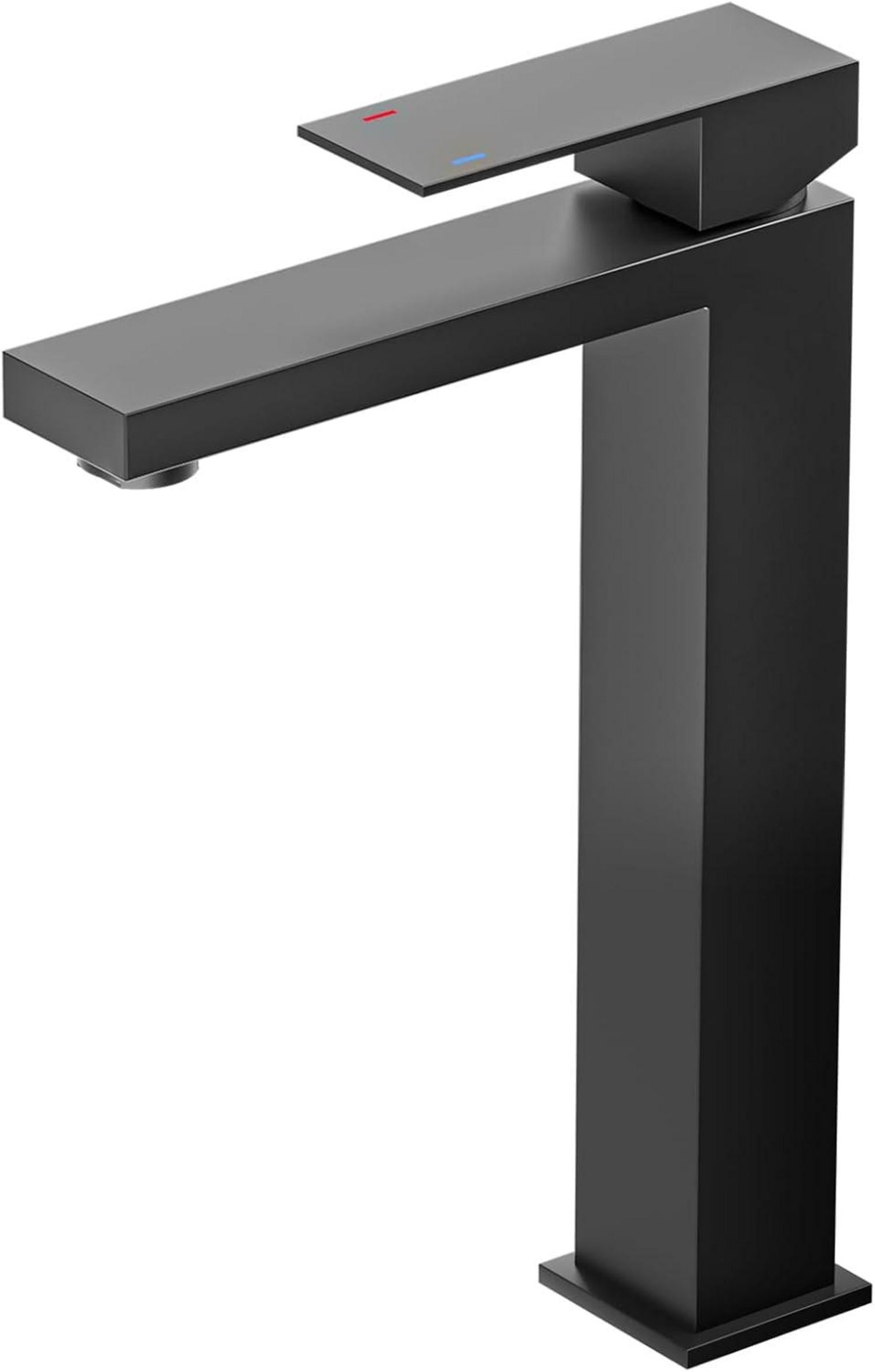 Moderne Schwarze Matt Waschtischarmatur mit 250mm Auslaufhöhe