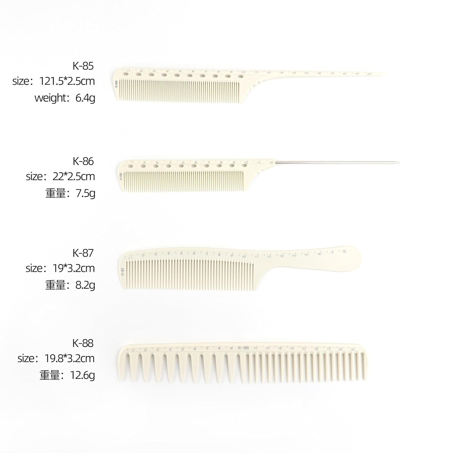 13-teiliges hitzebeständiges professionelles Kamm-Set für Haarstyling