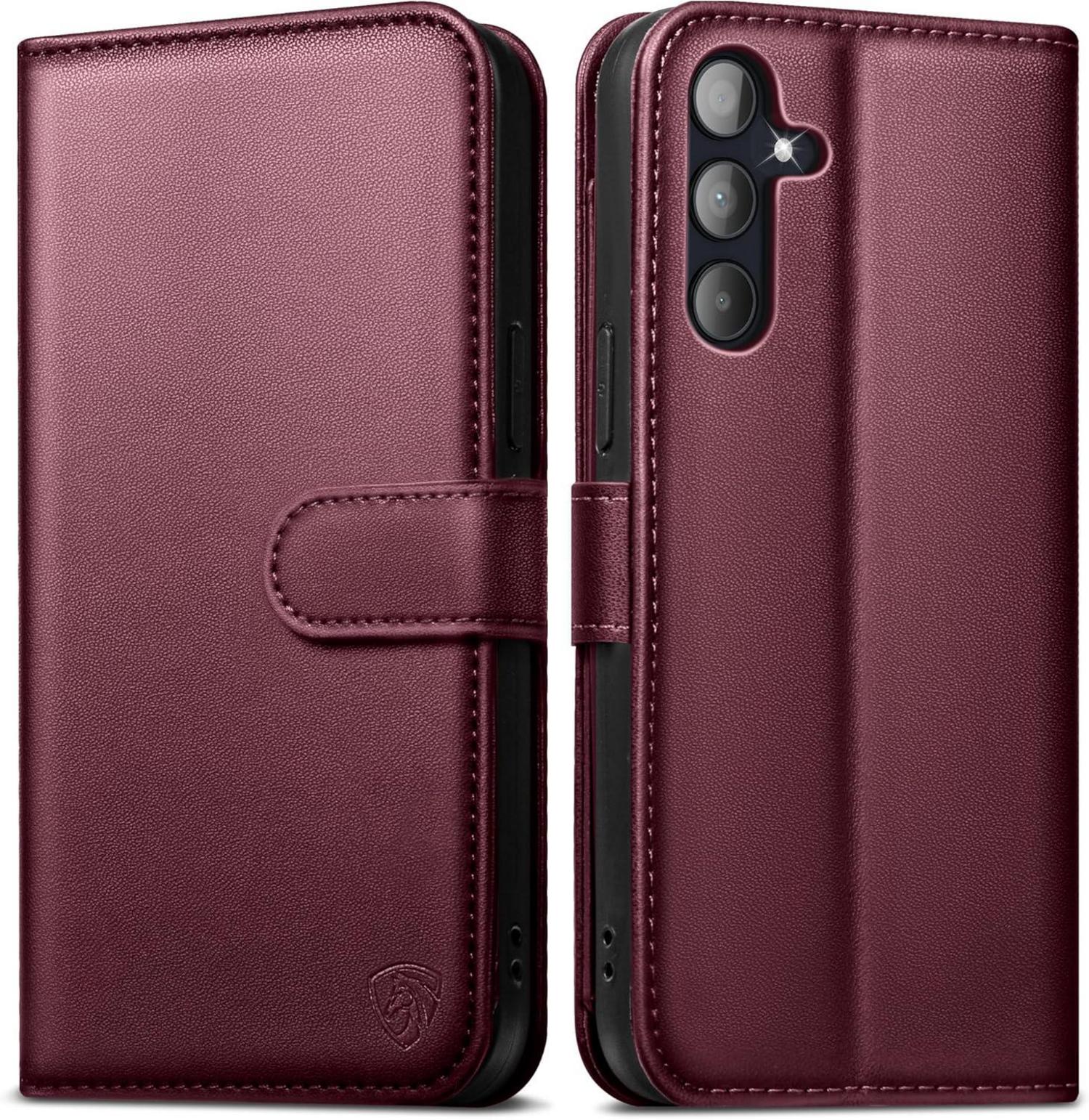 Samsung Galaxy A55 5G Handyhülle Weinrot RFID Kartenfächer