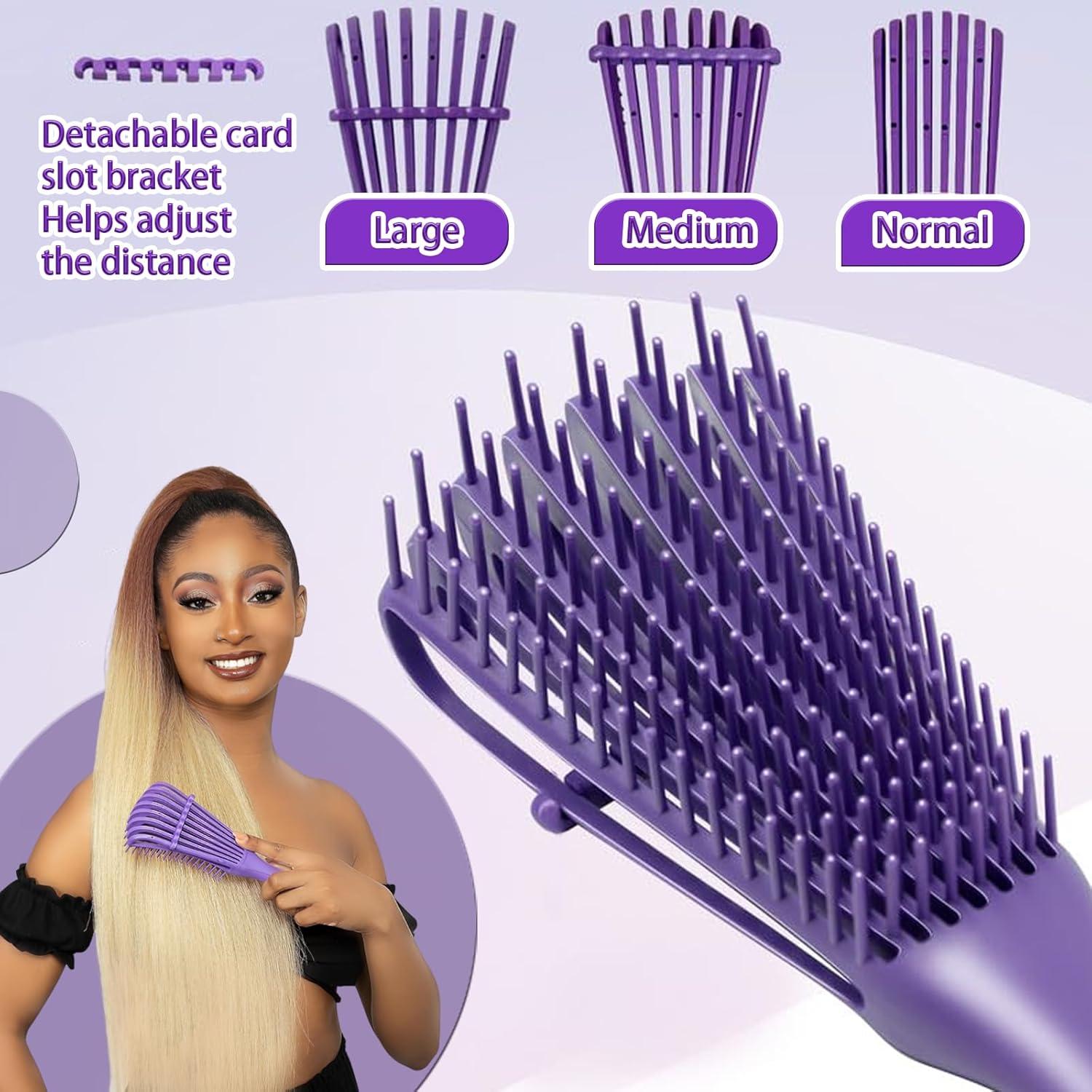 Haarbürsten Set Lockenbürste Sleek Bun Bürste Curly Hair Brush Entwirrbürste Stielkamm Toupierkamm Detangling Brush Skelettbürste Sprühflasche Haar