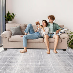 Teppich Wohnzimmer Moderner Kurzflor 200x300 Anti-Rutsch