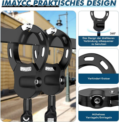 IMAYCC E Scooter Schloss 94CM Handschellenschloss + Tasche