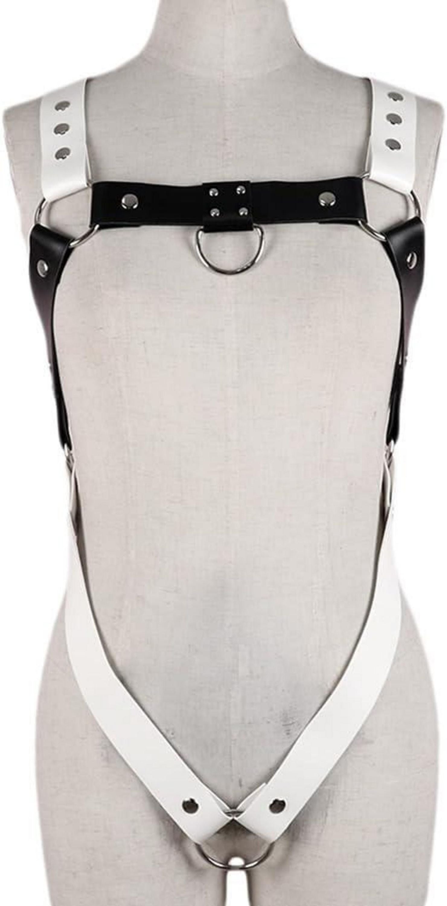 Herren Punk Harness Body Riemenbody Penis Ring BDSM Clubwear Schwarz