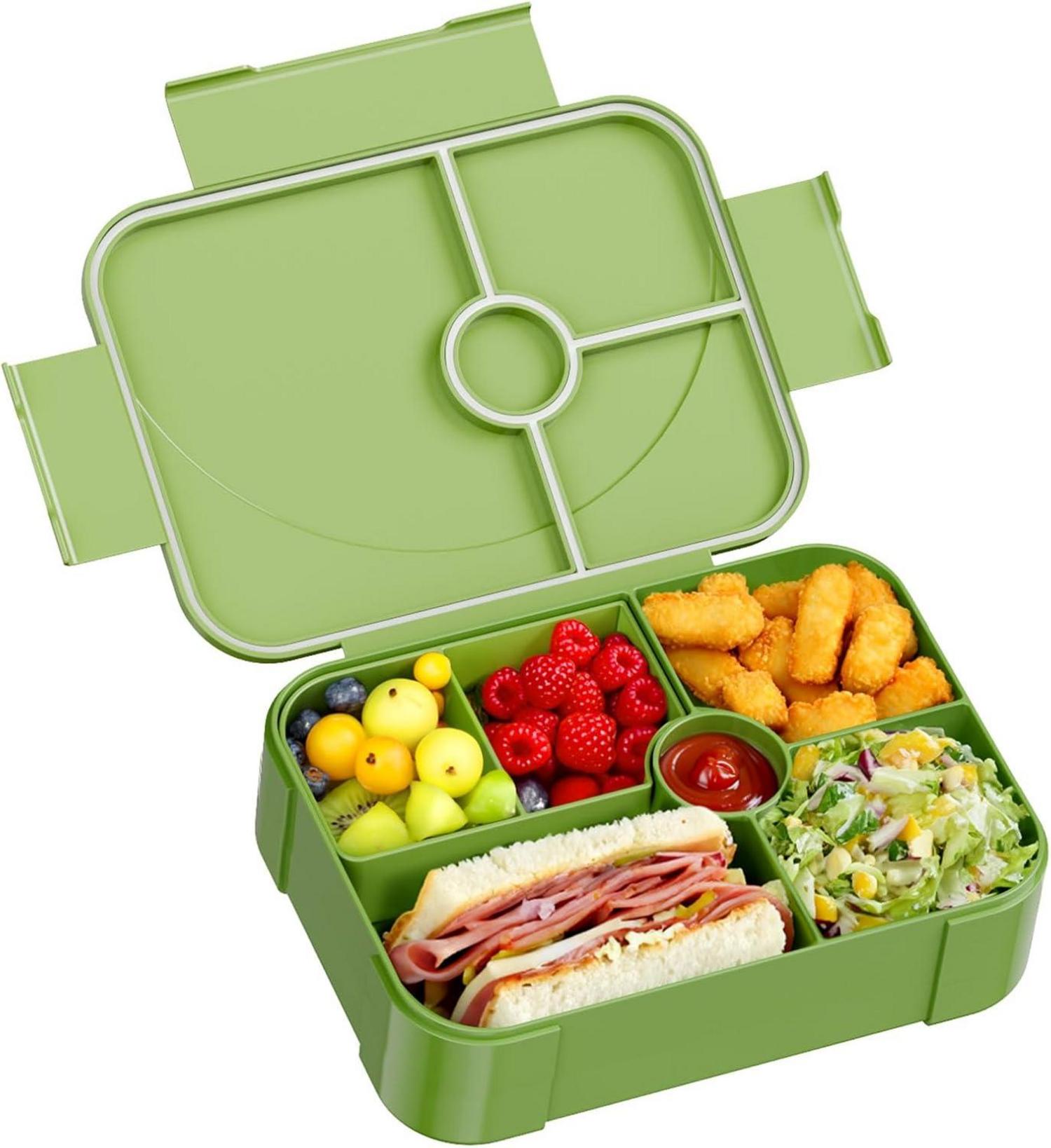 Brotdose Kinder mit Fächern Auslaufsicher Lunchbox 1150ml
