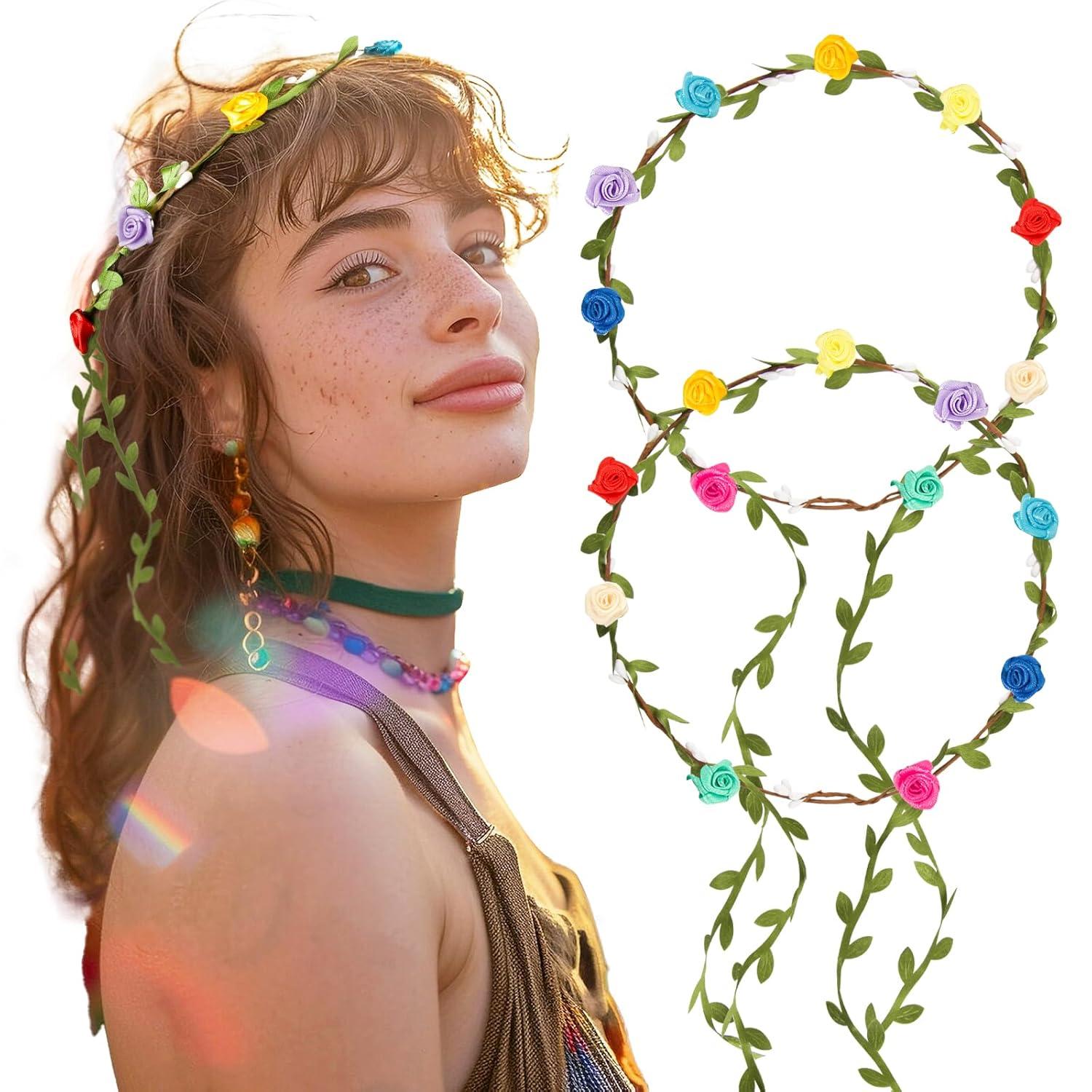 Pride Haarschmuck Blumenkranz Regenbogen LGBT Accessoires