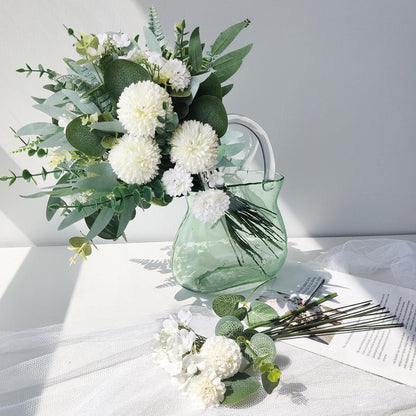Künstliche Blumenstrauß Dekozweige Zweige Blumen Hochzeit DIY, 55 Stück