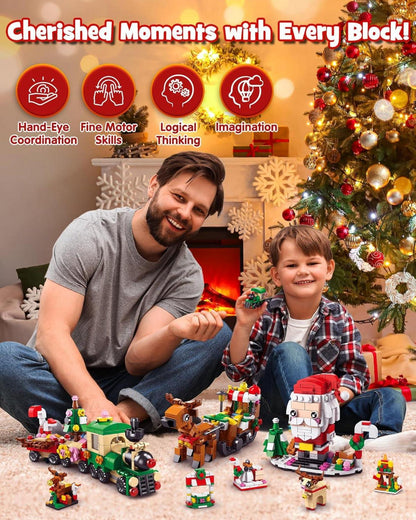 Weihnachts-Adventskalender Bauklötze Spielzeugsets 24 Tage Countdown