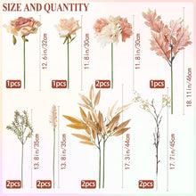 Kunstblumen Herbst Dekozweige Rosa Eukalyptus Hortensien